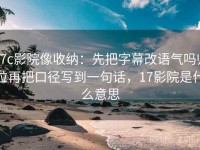 17c影院像收纳：先把字幕改语气吗归位再把口径写到一句话，17影院是什么意思