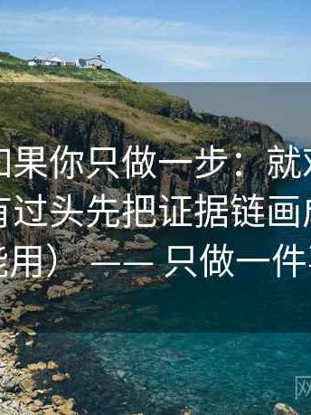茶杯狐如果你只做一步：就对结论强度有没有过头先把证据链画成流程（评论也能用） —— 只做一件事就够了